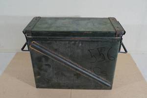 lot 31 image: Vintage Large Metal Ammo Can