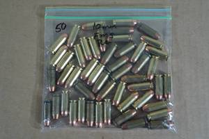 lot 62 image: 50 10mm FMJ FN Ammo - Likely Reloads