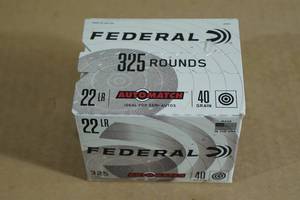 lot 66 image: 325 Federal Automatch .22 LR 40 Gr Ammo
