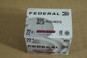 lot 67 image: 325 Federal Automatch .22 LR 40 Gr Ammo
