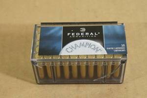 lot 83 image: 50 Federal Champion .22 Win Mag 40 Gr FMJ Ammo