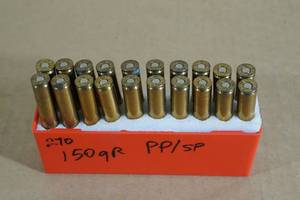 lot 90 image: 20 Reloaded .270 Win SP Ammo