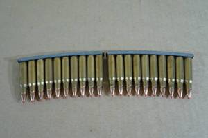 lot 95 image: 20 Reloaded .308 Win Red Tip Ammo on Stripper Clips