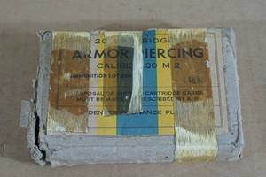 lot 102 image: 20 Denver Ordnance .30 M2 Black Tip Ammo
