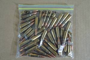 lot 103 image: 40 Reloaded 7.62 x 39 FMJ Ammo