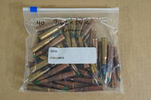 lot 107 image: 40 Reloaded 7.62 x 54R Green Tip Ammo