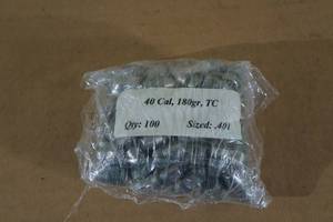 lot 127 image: 100 Cast 40 Cal .401 180 Gr TC Bullets