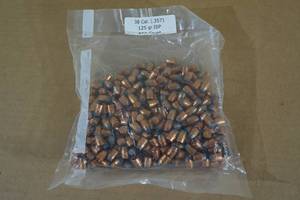 lot 130 image: 250 38 Cal .357 125 Gr JSP FN Bullets