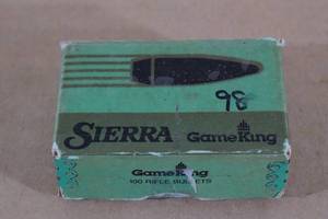 lot 150 image: 98 Sierra Game King 270 Cal .277 150 Gr Spitzer BT Bullets