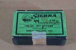 lot 152 image: 44 Sierra 270 Cal .277 130 Gr Spitzer Bullets