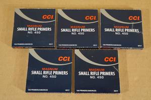 lot 185 image: 500 CCI No 450 Small Rifle Magnum Primers