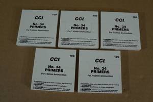 lot 186 image: 500 CCI No 34 Primers for 7.62mm Ammunition