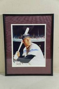 lot 4 image: Mickey Mantle Signed Framed Photograph