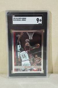 lot 37 image: 1997-98 Topps Chrome Michael Jordan #123 Card - SGC 9
