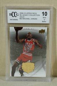lot 31 image: 2009-10 Upper Deck Michael Jordan Legacy Collection #23 Card - BCCG 10