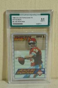 lot 44 image: 1994 Collectors Edge FX White Back Joe Montana #2 - AGS 9.5