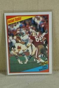 lot 47 image: 1984 Topps Dan Marino #124 Instant Replay Card
