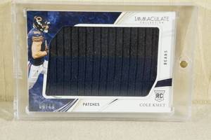 lot 46 image: 2020 Panini Immaculate Patch Cole Kmet - 910