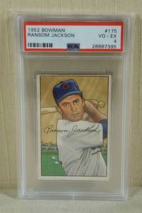 lot 54 image: 1952 Bowman Ransom Jackson #175 - PSA 4