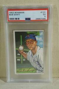 lot 56 image: 1952 Bowman Bob Swift #131 - PSA 5