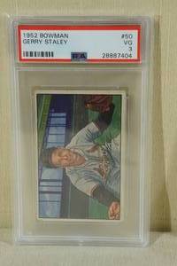 lot 60 image: 1952 Bowman Gerry Staley #50 - PSA 3