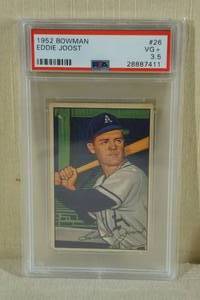 lot 61 image: 1952 Bowman Eddie Joost #26 - PSA 3.5