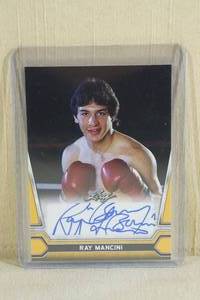 lot 69 image: 2021 Leaf Ray Boom Boom Mancini BA-RM1 Autograph Card