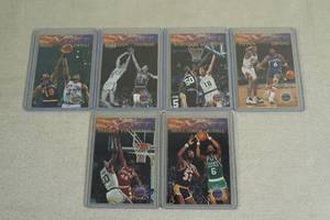 lot 87 image: 1996-97 Topps Stars Imagine Cards - Reed, Ewing, Abdul-Jabbar, Russell