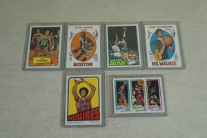 lot 91 image: 1996 Topps REPRINT Cards - Cousy, McHale, Alcindor, Erving