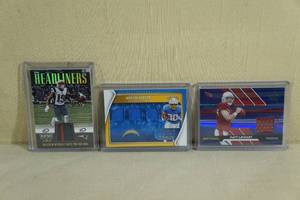 lot 104 image: Memorabilia Insert Football Cards - Leinart, Ekeler, Mitchell