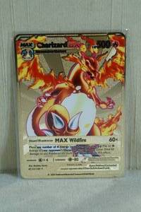 lot 134 image: Custom Metal Charizard DX Pokemon Card