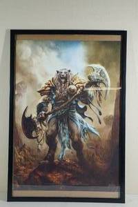 lot 150 image: Framed Magic the Gathering Ajani Goldmane Poster