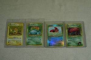 lot 140 image: Vintage Japanese Release Holo Pokemon Cards - Venusaur, Raichu, Vileplume