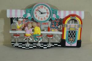 Retro Look Soda Shop Clock