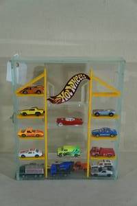 Acrylic Display Case with Hot Wheels Size Cars