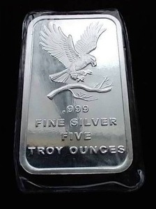 lot 6 image: 5 Oz. Silver Bar