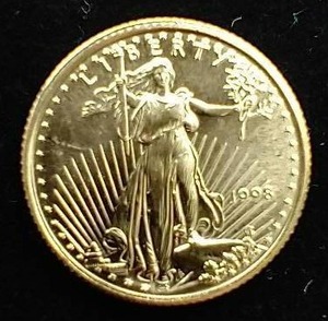 lot 16 image: 1998 110th Oz. Gold Eagle