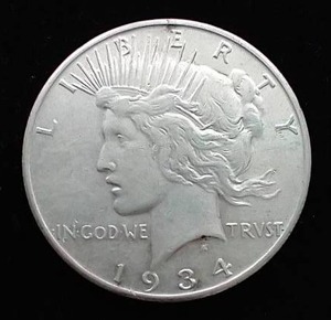 lot 52 image: 1934-S Peace Dollar