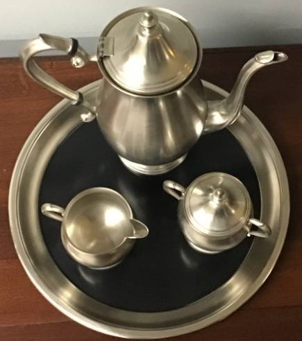 lot 310 image: Provincetown Pewterlite Teapot set