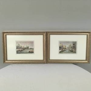 lot 403 image: Set of 2 Barbara Cavasin Paintings
