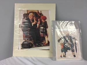 lot 404 image: Set of 2 Norman Rockwell Posters