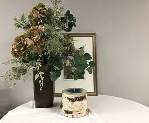 lot 339 image: Barbara Cavasin Painting, Artifical Flowers, Candle