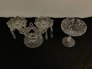 lot 57 image: Candelabra & Tall Candy Dish