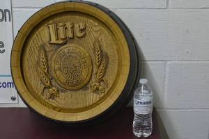lot 19 image: Miller Lite Barrelhead wall display