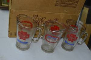 lot 26 image: Case of Schmidt Beer Pitchers in origional packaging