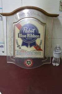 lot 40 image: Pabst Blue Ribbon bladge Sign