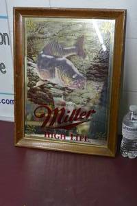 lot 44 image: Miller High Life Walleye Mirror