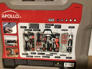 Apollo Home Tool Kit with 3.6-Volt Li-Ion Cordless Screwdriver,(161-Pieces) not used