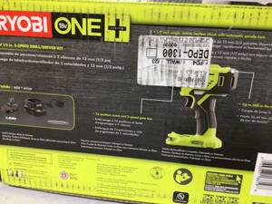 RYOBI 18V ONE Lithium-Ion Cordless 12 -inch DrillDriver Kit with (1) 1.5 Ah Battery and 18V Charger new