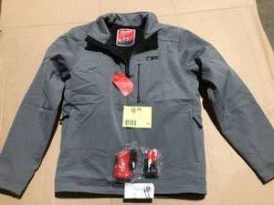 Milwaukee Mens Large M12 12V Lithium-Ion Cordless TOUGHSHELL Gray Heated Jacket with a battery no charger not included